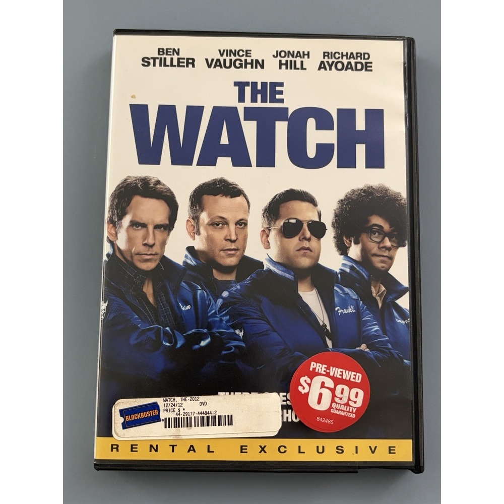 The Watch DVD Ben Stiller Vince Vaughn Jonah Hill Richard Ayoade